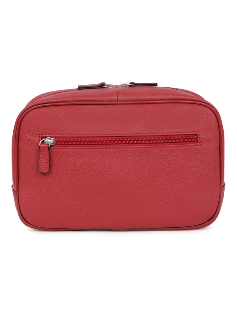 Trousse de toilette  Cuir CONFORT BUSINESS Rouge foncé - Kiabi