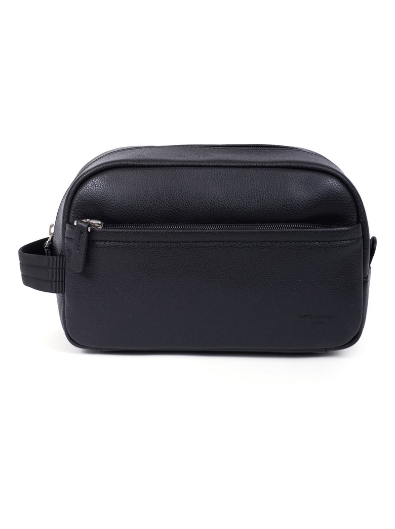 Trousse de toilette  Cuir DUO Noir - Kiabi