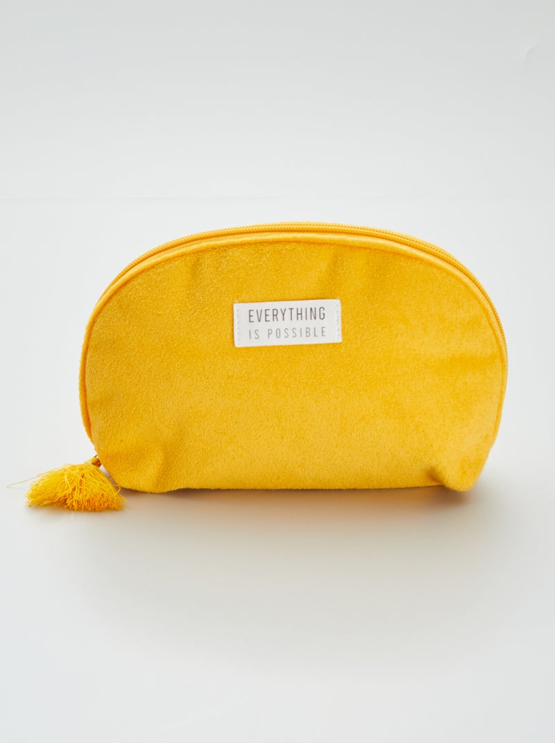 Trousse de toilette effet éponge Jaune - Kiabi