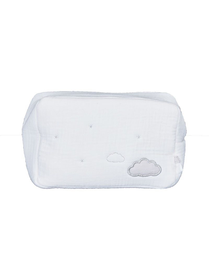 Trousse de toilette en coton Bio - SAUTHON Blanc - Kiabi
