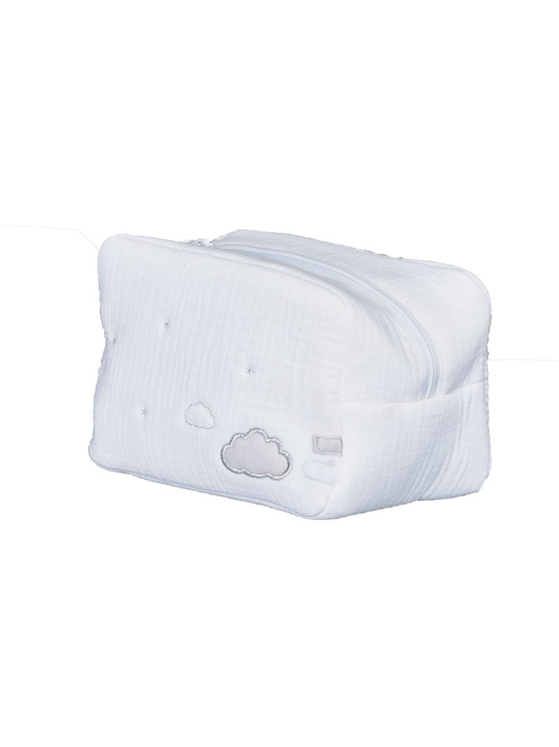 Trousse de toilette en coton Bio - SAUTHON Blanc - Kiabi