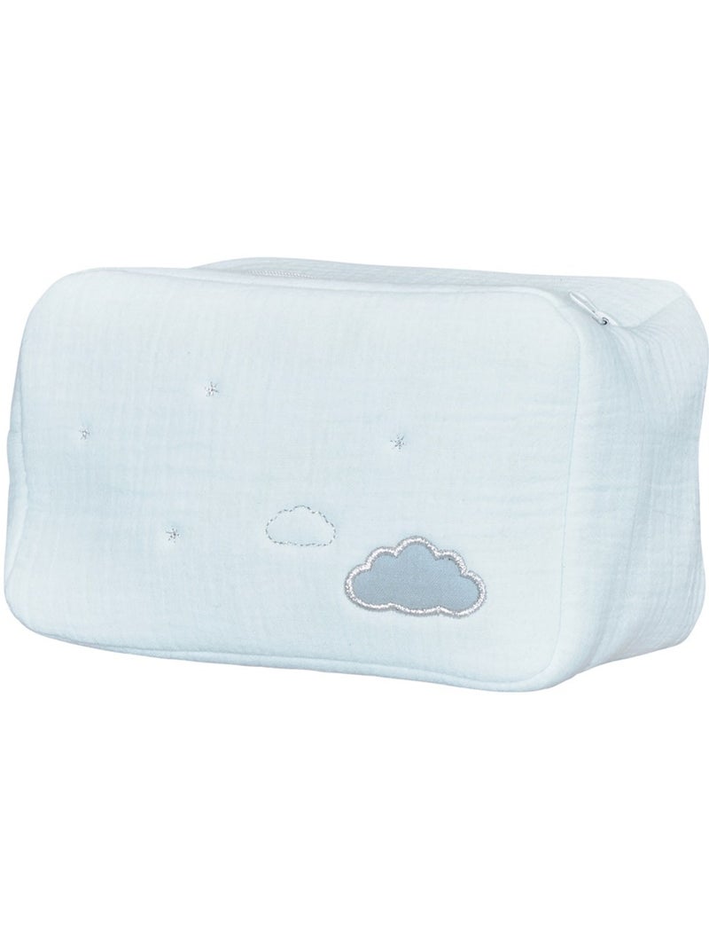 Trousse de toilette en coton Bio - SAUTHON Bleu - Kiabi