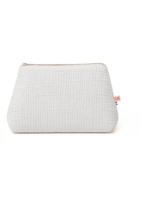 Trousse de Toilette en Coton Bio Blanc - Kiabi