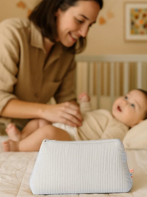 Trousse de Toilette en Coton Bio Blanc - Kiabi