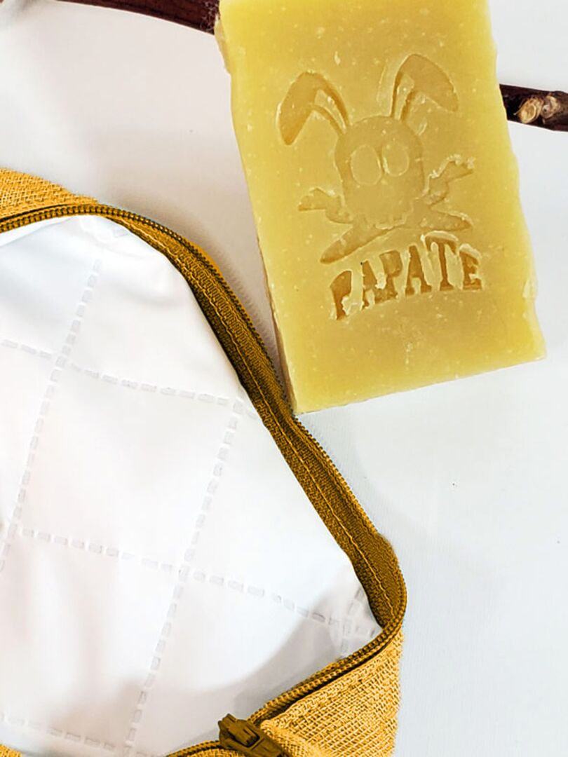 Trousse de Toilette en Coton Bio Honey Beige - Kiabi