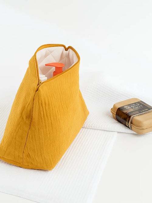 Trousse de Toilette en Coton Bio Honey - Kiabi