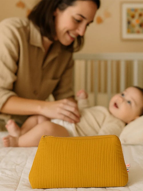 Trousse de Toilette en Coton Bio Honey - Kiabi