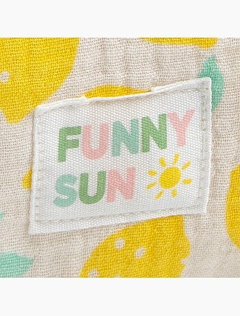 Trousse de toilette en coton imprimé rayures - SAUTHON