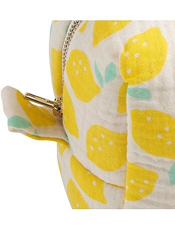Trousse de toilette en coton imprimé rayures - SAUTHON