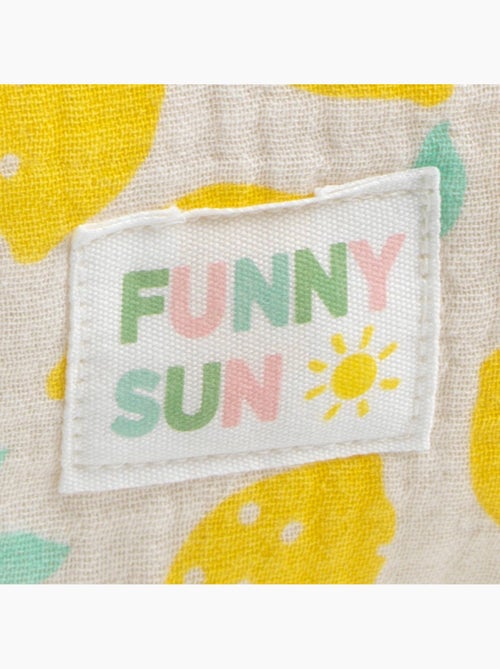 Trousse de toilette en coton imprimé citron - SAUTHON - Kiabi