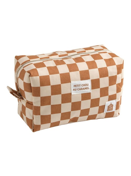 Trousse de toilette en coton imprimé damier - SAUTHON - Kiabi