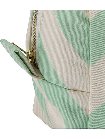 Trousse de toilette en coton imprimé rayures - SAUTHON
