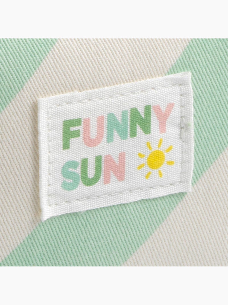 Trousse de toilette en coton imprimé rayures - SAUTHON Vert - Kiabi