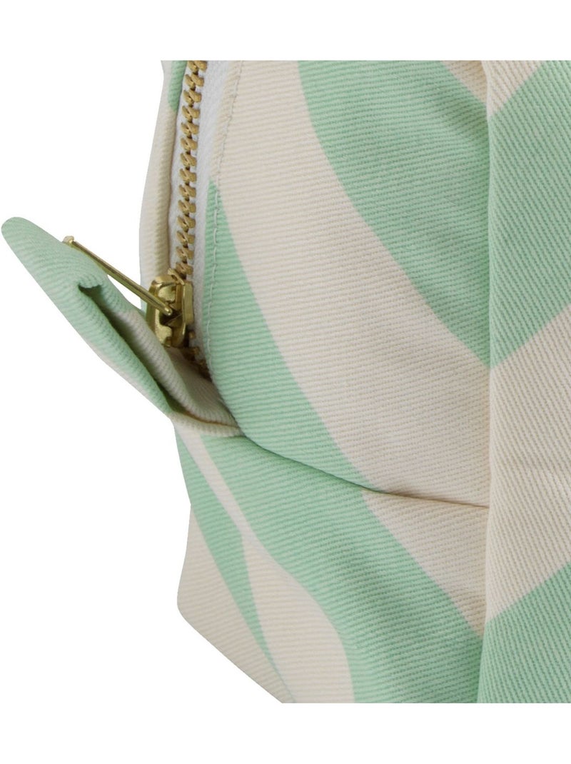 Trousse de toilette en coton imprimé rayures - SAUTHON Vert - Kiabi