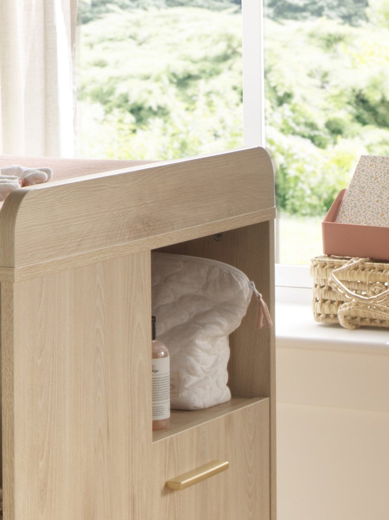 Trousse de toilette en coton matelassé et 6 carrés éponge - SAUTHON Blanc Rose - Kiabi