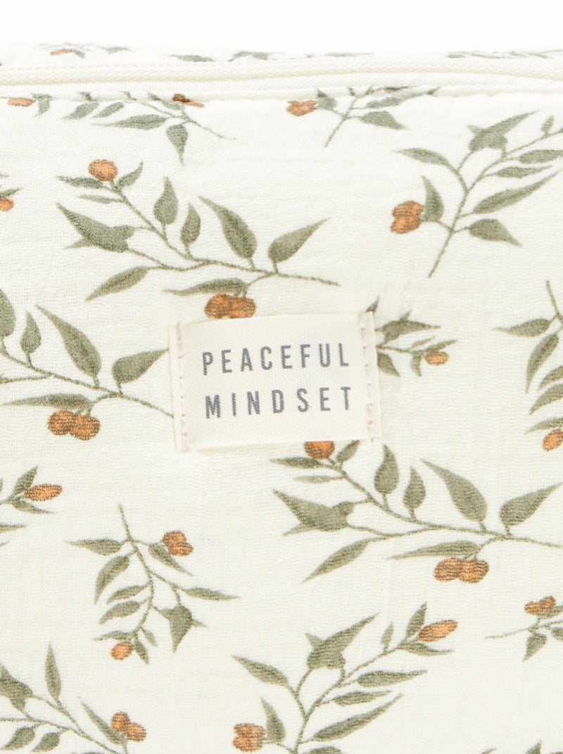 Trousse de toilette en gaze de coton Beige - Kiabi