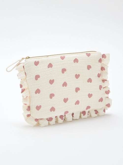 Trousse de toilette en gaze de coton - Kiabi