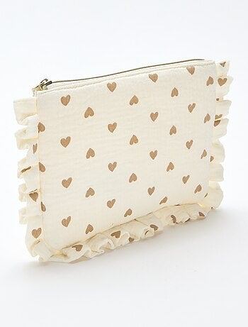 Trousse de toilette en gaze de coton