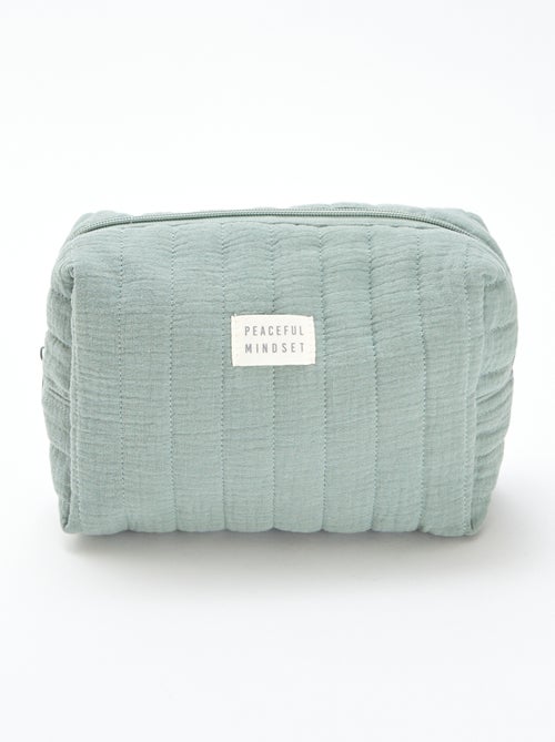 Trousse de toilette en gaze de coton - Kiabi