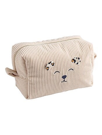 Trousse de toilette en velours côtelé - SAUTHON