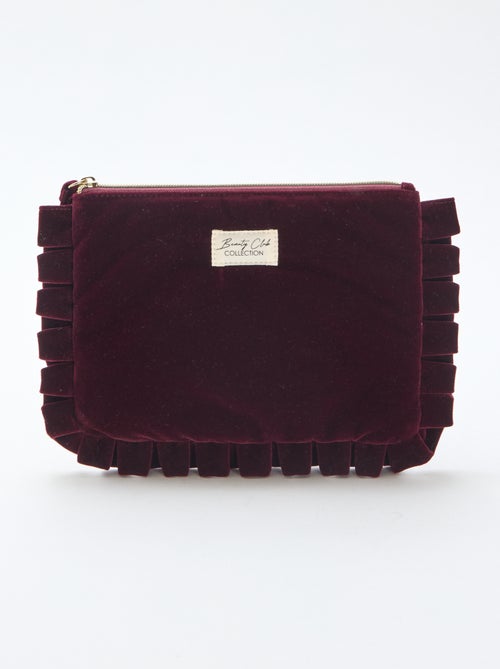 Trousse de toilette en velours - Kiabi