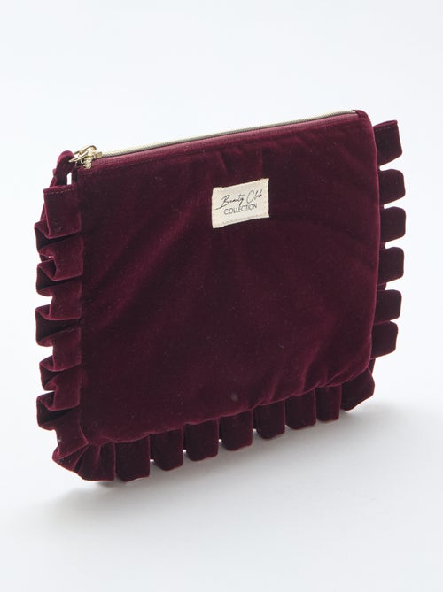 Trousse de toilette en velours - Kiabi