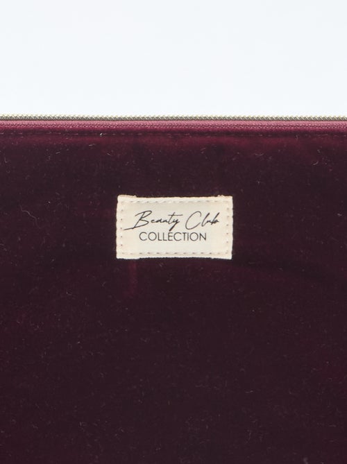 Trousse de toilette en velours - Kiabi