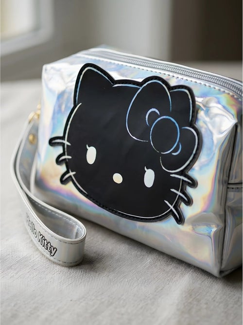 Trousse de toilette holographique simili cuir hello kitty sanrio - Kiabi