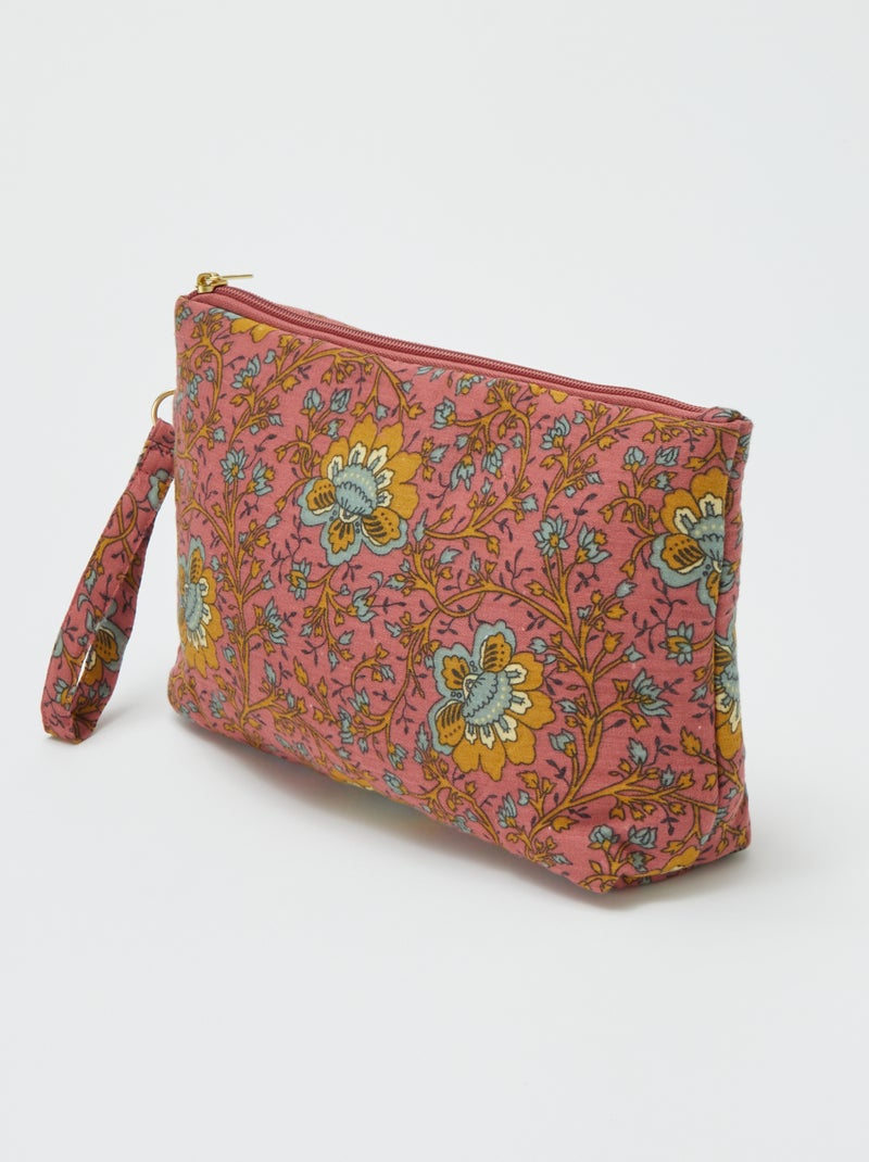 Trousse de toilette imprimé Rose - Kiabi