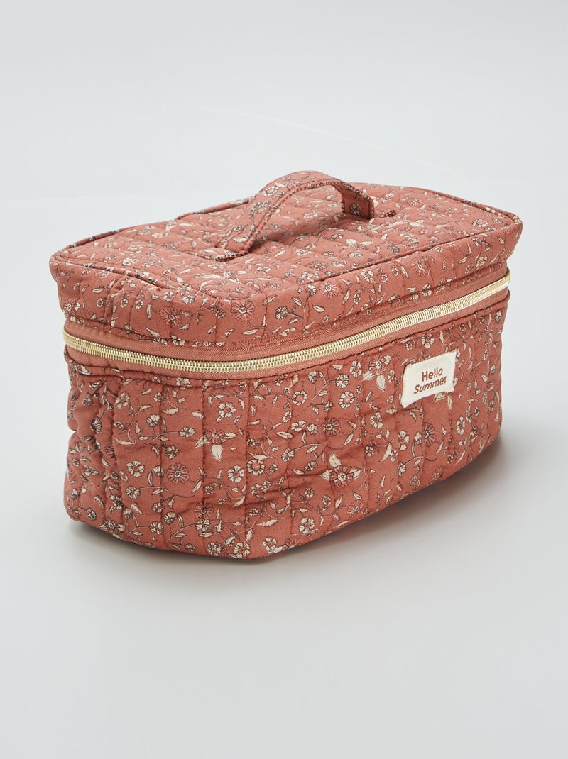 Trousse de toilette imprimée fleurie Rouge - Kiabi