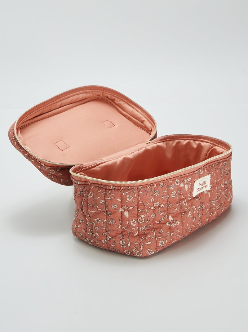 Trousse de toilette imprimée fleurie Rouge - Kiabi