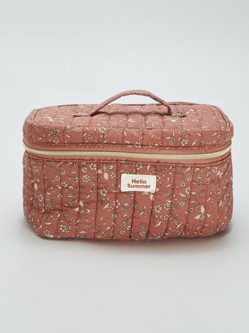 Trousse de toilette imprimée fleurie Rouge - Kiabi
