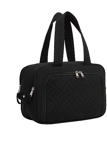 Trousse de toilette matelassée déperlante grande capacité 31x21x14 cm - kono