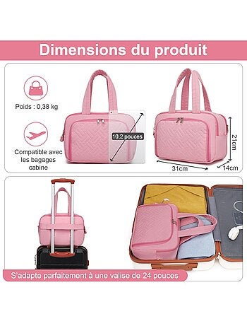 Trousse de toilette matelassée déperlante grande capacité 31x21x14 cm - kono