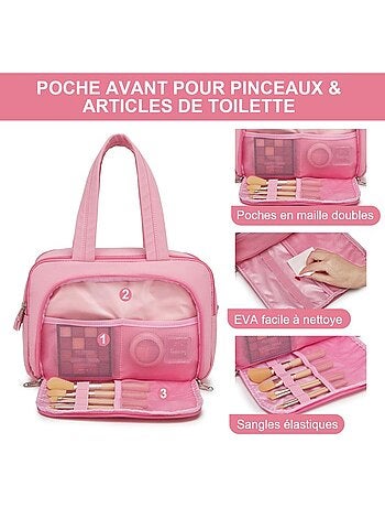 Trousse de toilette matelassée déperlante grande capacité 31x21x14 cm - kono