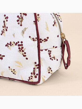 Trousse de toilette motifs fleuris 24x13cm