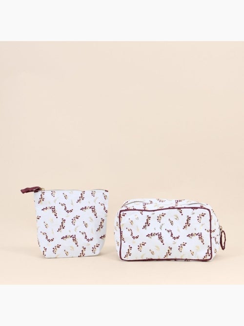 Trousse de toilette motifs fleuris 24x13cm - Kiabi Trousse de toilette motifs fleuris 24x13cm - Kiabi