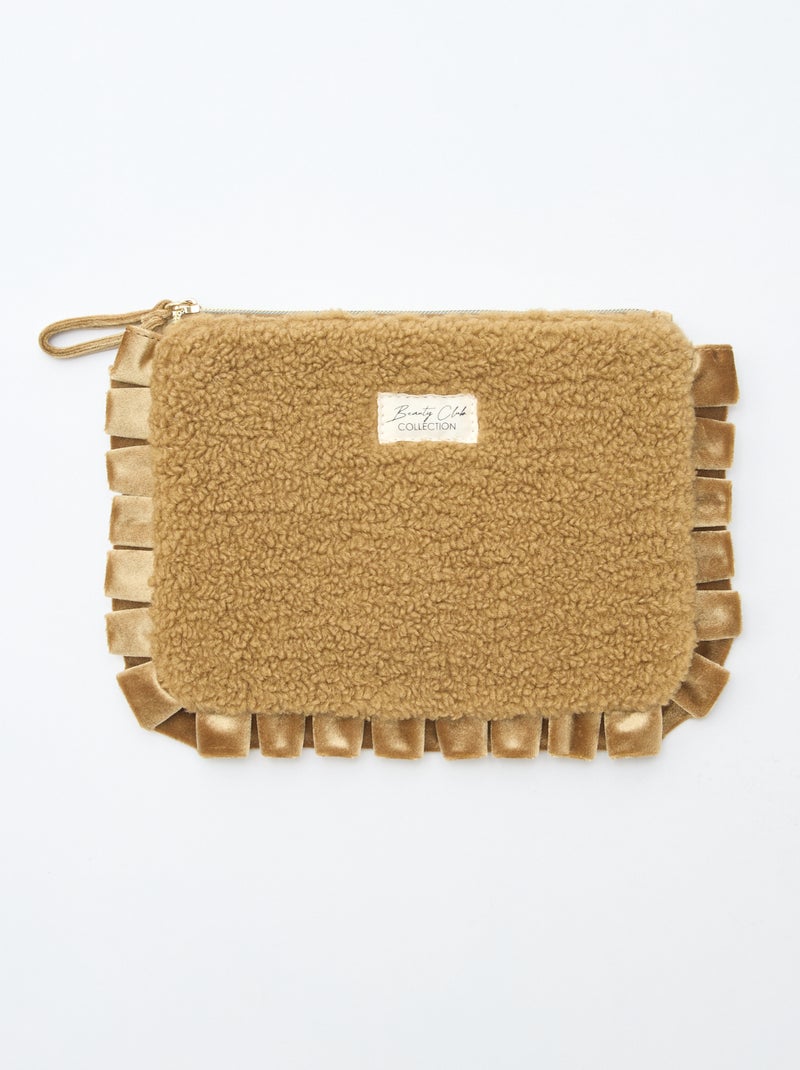 Trousse de toilette moutonnée Vert - Kiabi