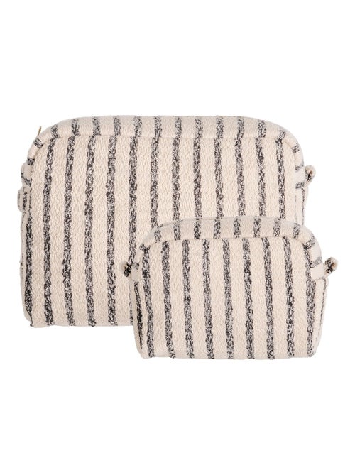 Trousse de toilette Nador - Trousse de toilette, lot de 2, mélange de sable - Kiabi