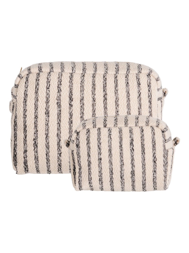 Trousse de toilette Nador - Trousse de toilette, lot de 2, mélange de sable Beige - Kiabi