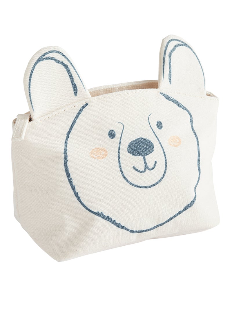 Trousse de toilette 'ours' blanc/bleu - Kiabi