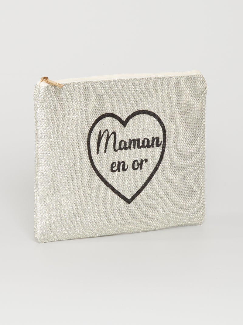 Trousse de toilette pailletée doré - Kiabi