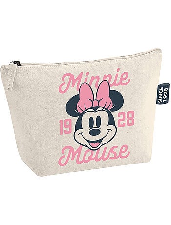 Trousse de toilette plate à fermeture éclair Minnie Mouse