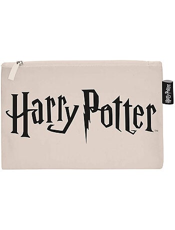 Trousse de toilette plate zippée 22,5 x 16 cm. Harry Potter