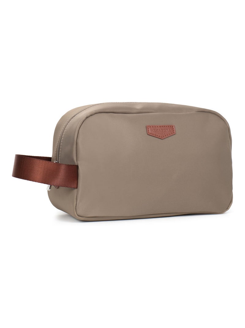 Trousse de toilette pop hexagona Taupe - Kiabi