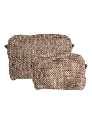 Trousse de toilette Safi - Trousse de toilette, lot de 2, marron