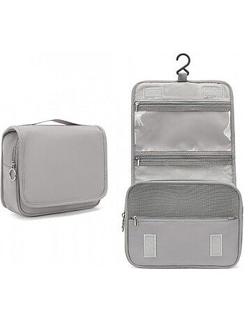 Trousse de toilette semi-rigide imperméable avec crochet 24x9x20 cm - kono