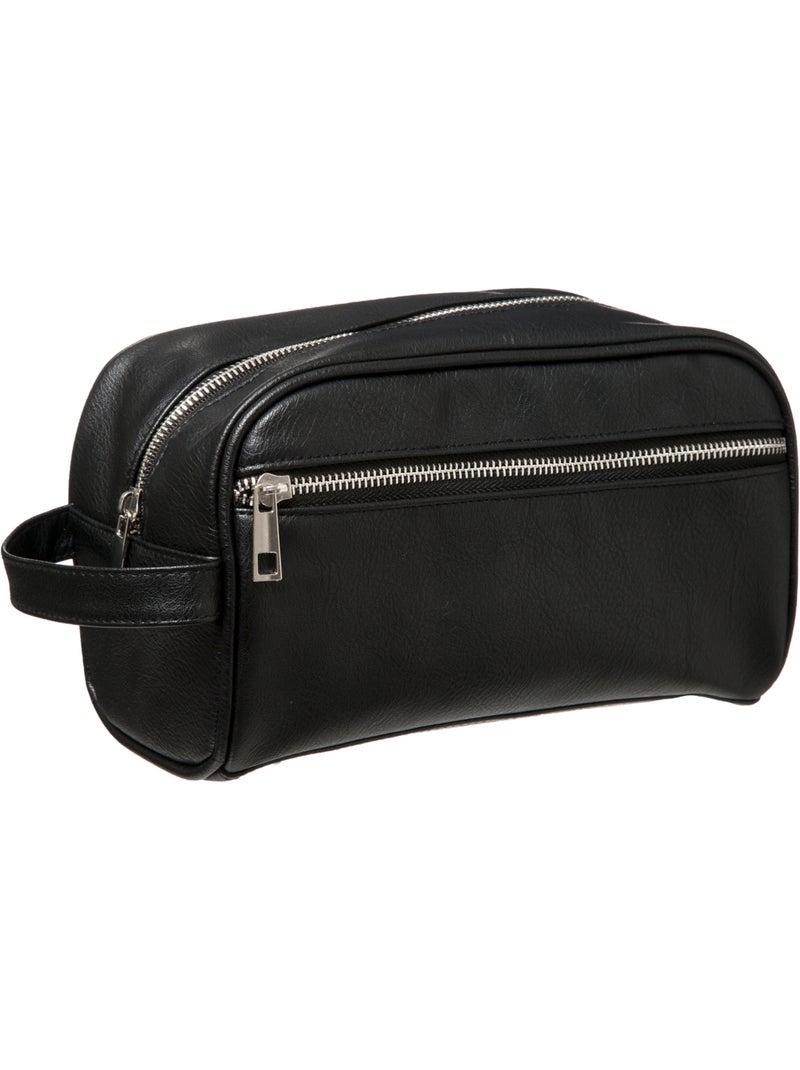 Trousse de toilette simili cuir Marron - Kiabi