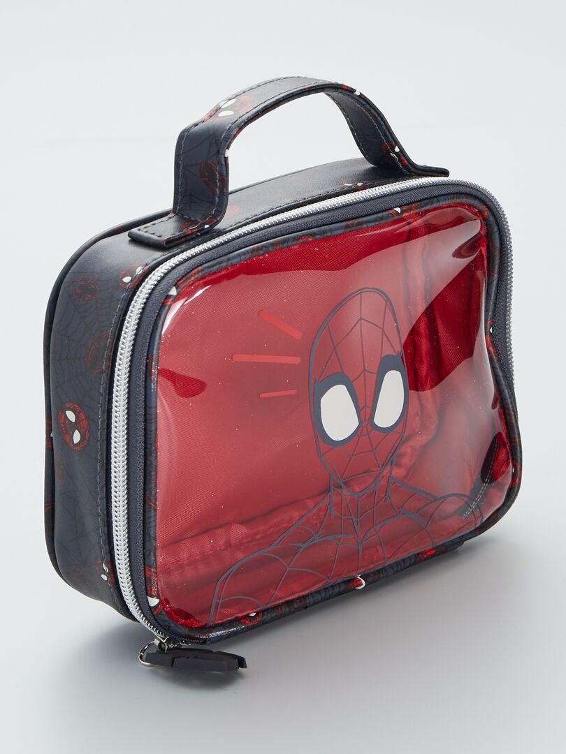 BAGTROTTER Trousse scolaire ronde Marvel Spider-Man Noire Toile d'araignée  - Noir - Kiabi - 9.95€