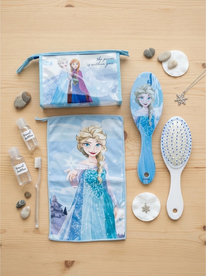 Trousse de toilette transparente avec peigne et serviette disney Bleu - Kiabi